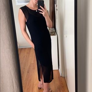 Sleeveless  sheer black dress